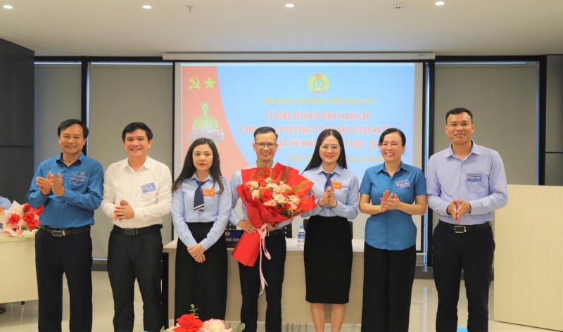 Thạch Hà: Thành lập CĐCS Công ty TNHH Đầu tư PGS Hà Tĩnh